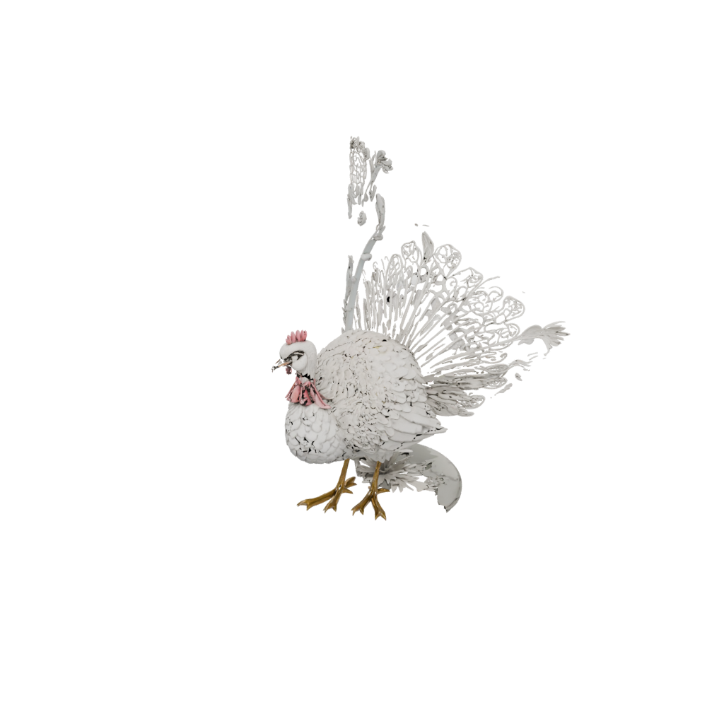 Pastel Ornate Turkey Centerpiece Figure — seasonal 3D print model, STL