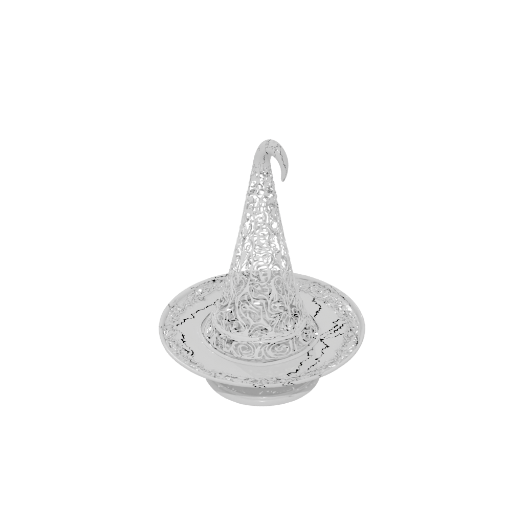 Pastel Ornate Witch Hat Holder — seasonal 3D print model, STL