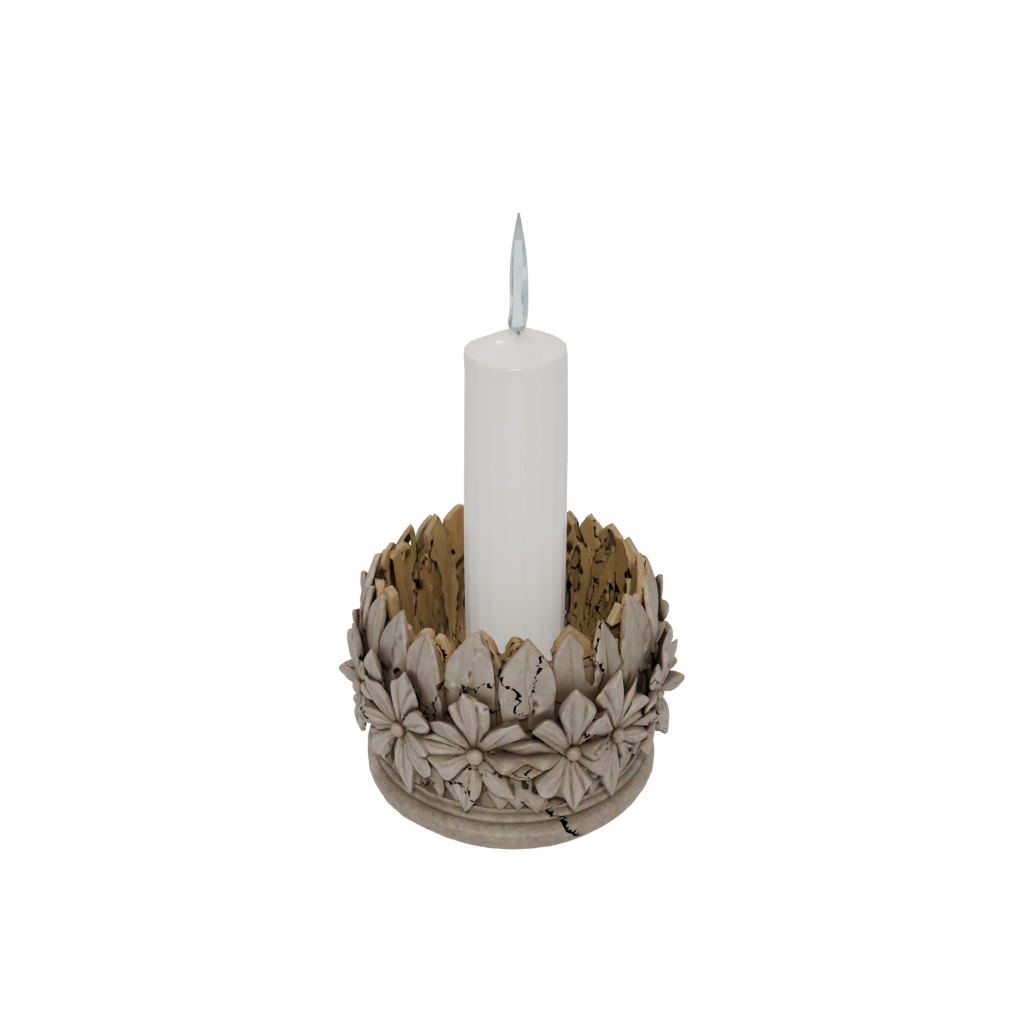 Rustic Advent Candle Holder — seasonal 3D print model, STL