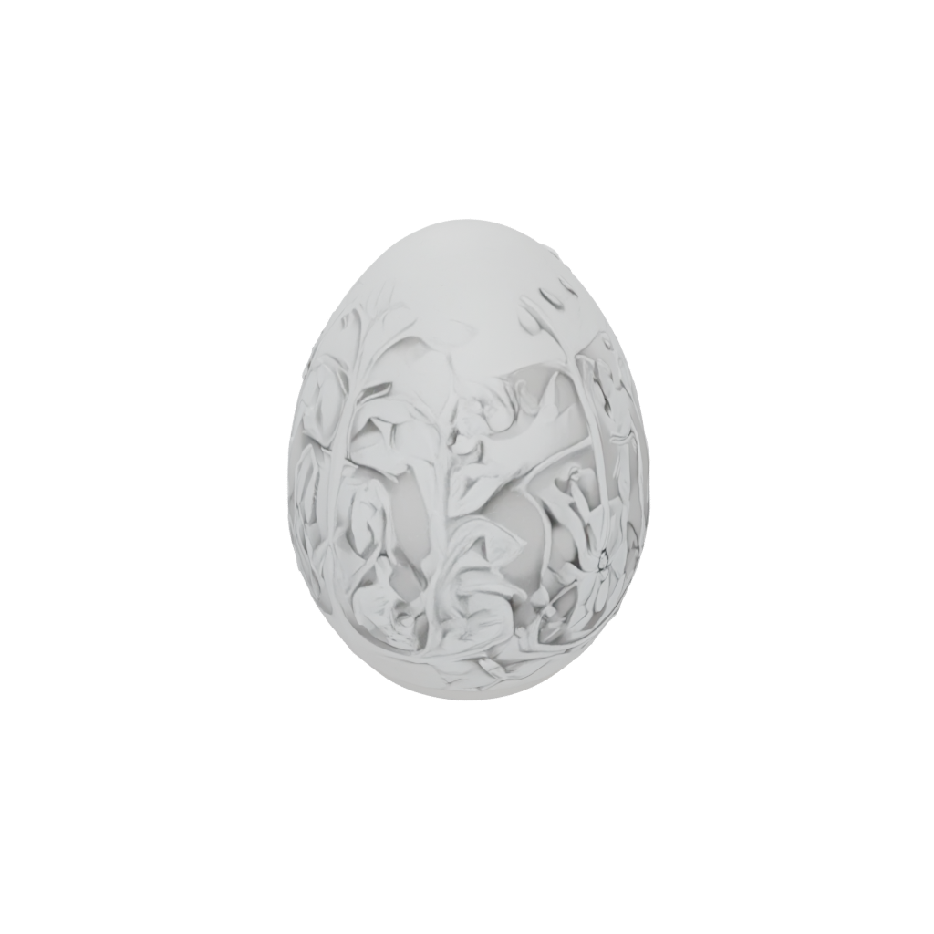 Rustic Easter Egg Relief — seasonal 3D print model, STL