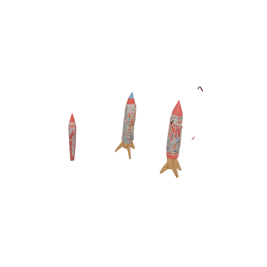 Rustic Firework Rocket Decoration — seasonal 3D print model, STL