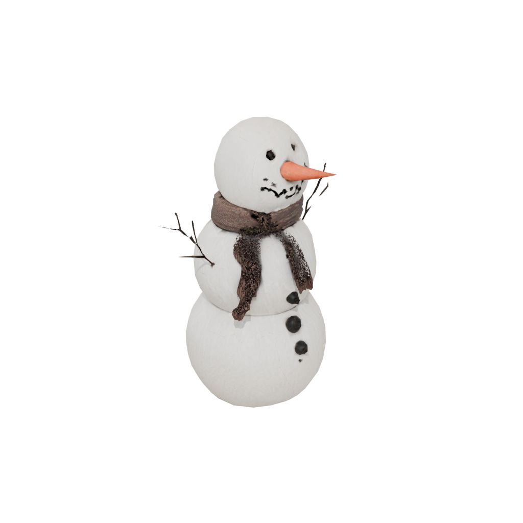 Rustic Snowman Figure — seasonal 3D print model, STL