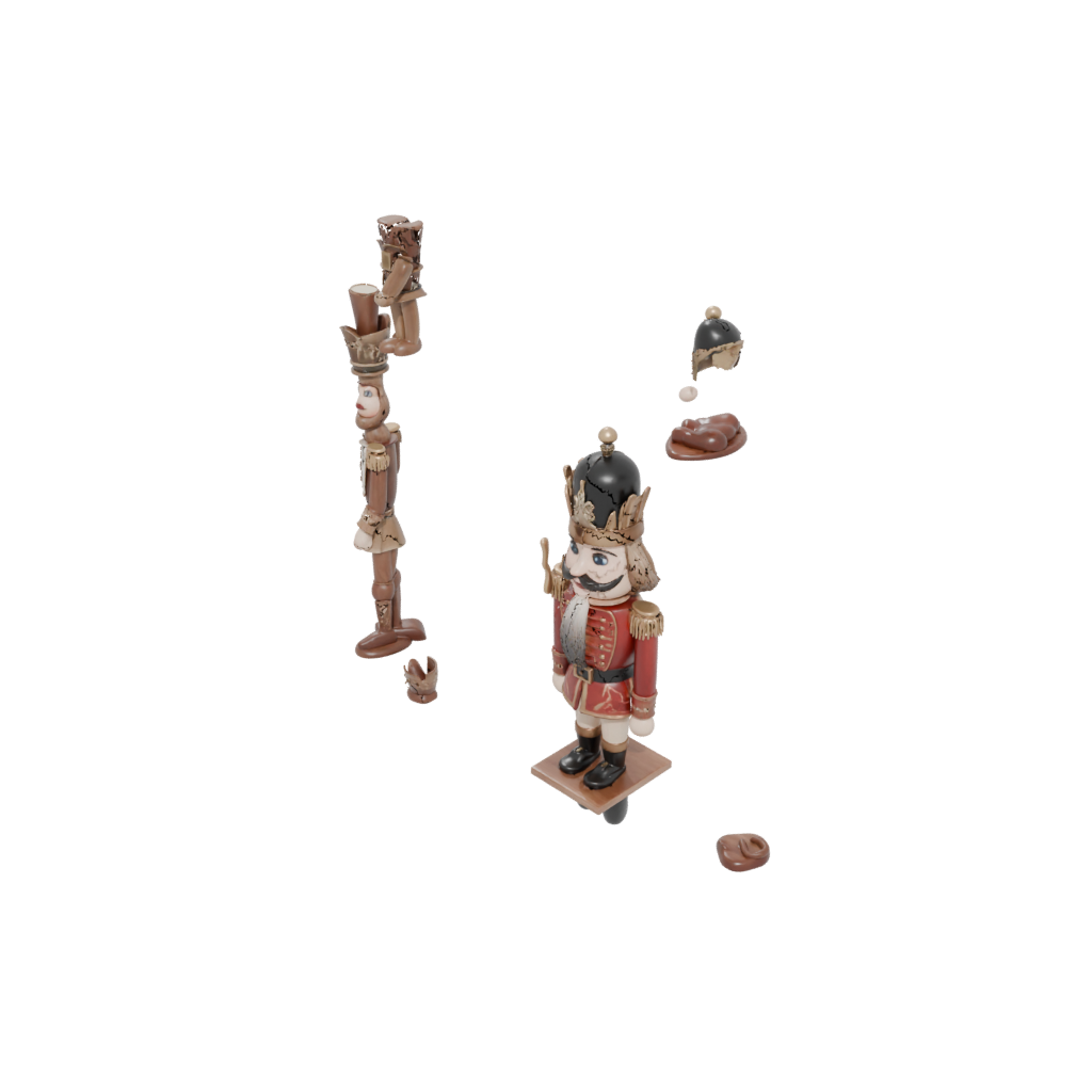 Woodgrain Nutcracker Soldier Original — seasonal 3D print model, STL
