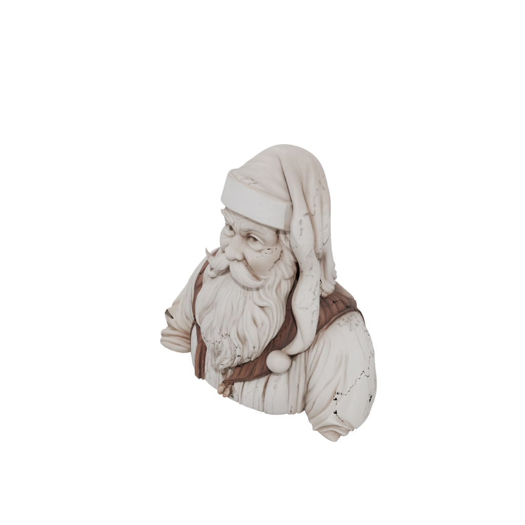 Woodgrain Santa Figurine Original