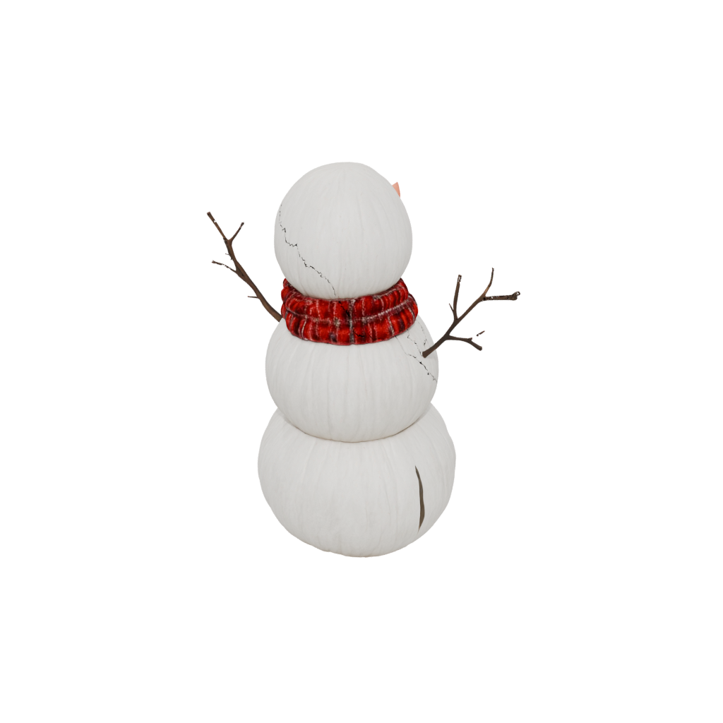 Woodgrain Snowman Figure — seasonal 3D print model, STL