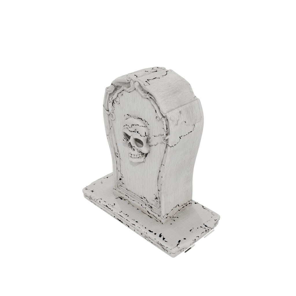 Woodgrain Tombstone Prop Mini — seasonal 3D print model, STL