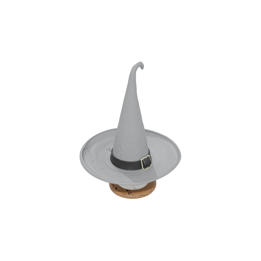 Woodgrain Witch Hat Holder — seasonal 3D print model, STL