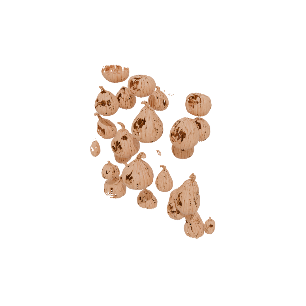 Woodgrain Cute Carved Gourd Figure — seasonal 3D print model, STL