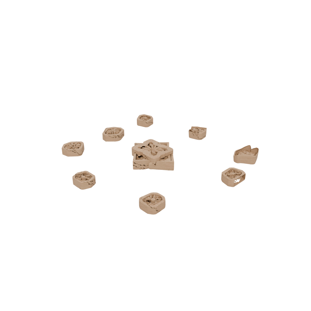 Woodgrain Cute Dreidel Spinner — seasonal 3D print model, STL