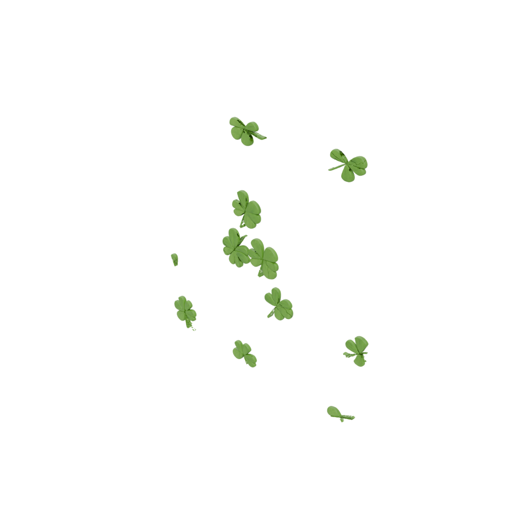 Woodgrain Cute Shamrock Charm — seasonal 3D print model, STL