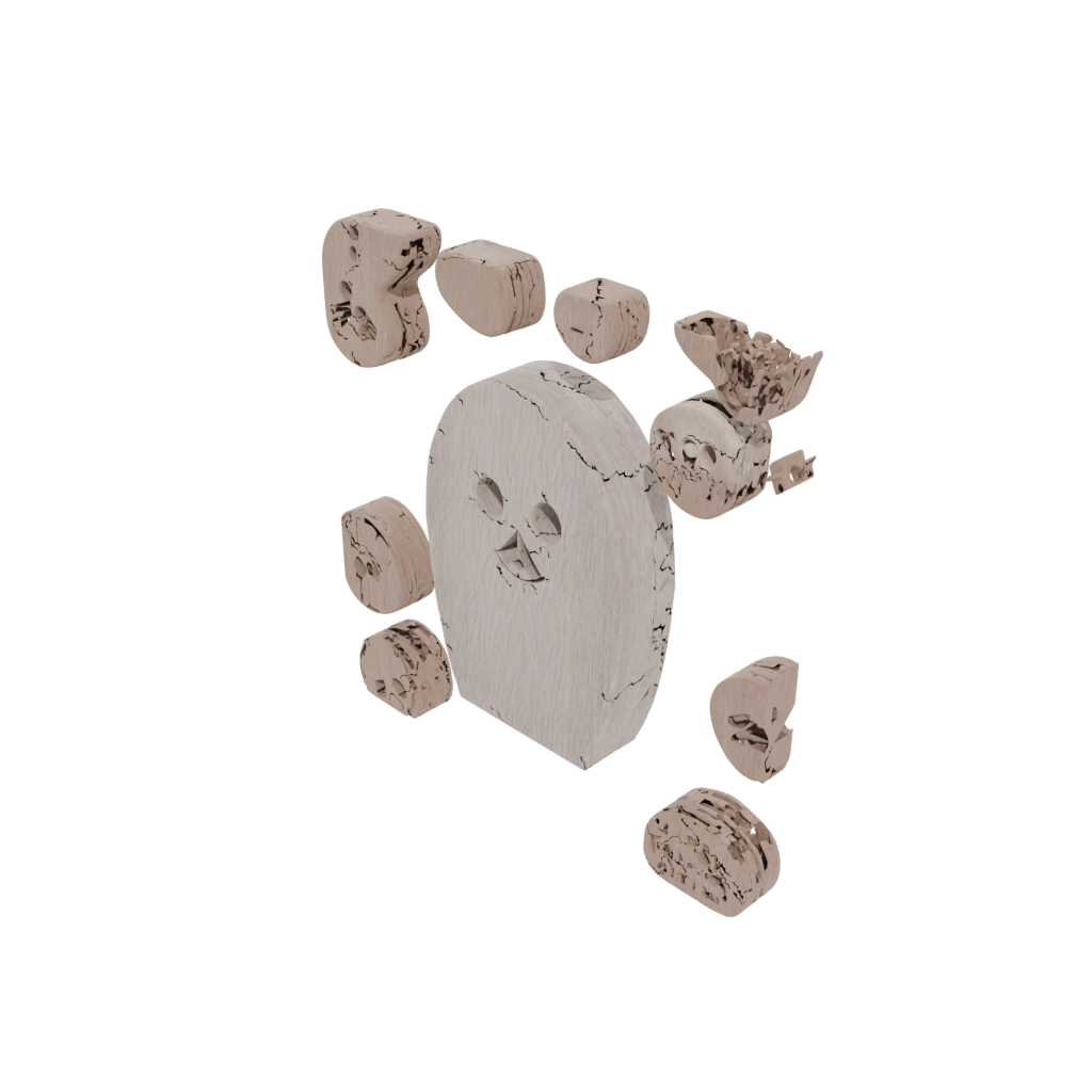 Woodgrain Cute Tombstone Prop Mini — seasonal 3D print model, STL