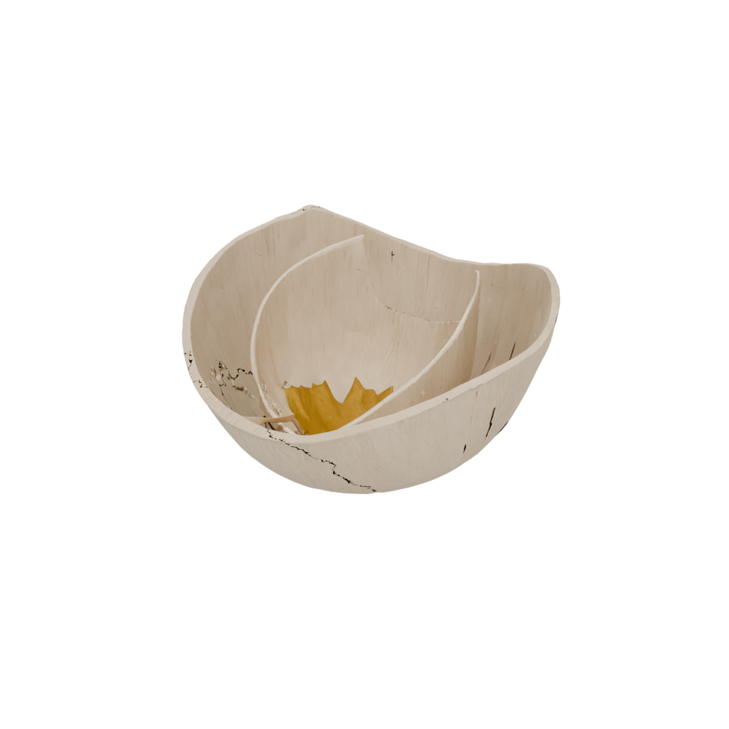 Woodgrain Modern Autumn Leaf Bowl — seasonal 3D print model, STL
