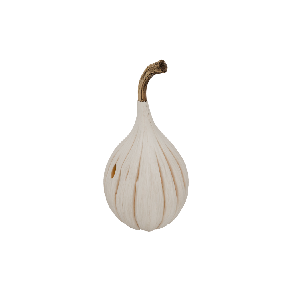 Woodgrain Modern Carved Gourd Figure — seasonal 3D print model, STL