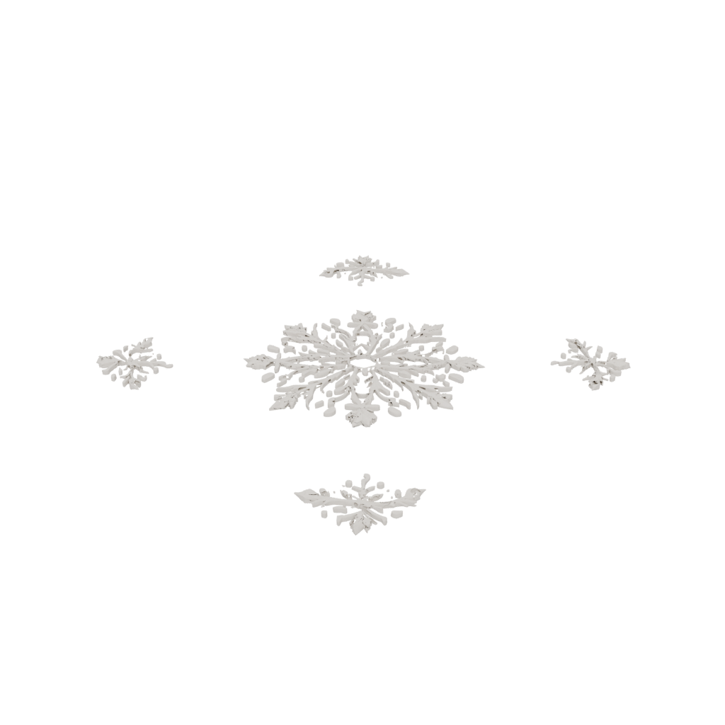 Woodgrain Modern Ornate Snowflake Ornament — seasonal 3D print model, STL