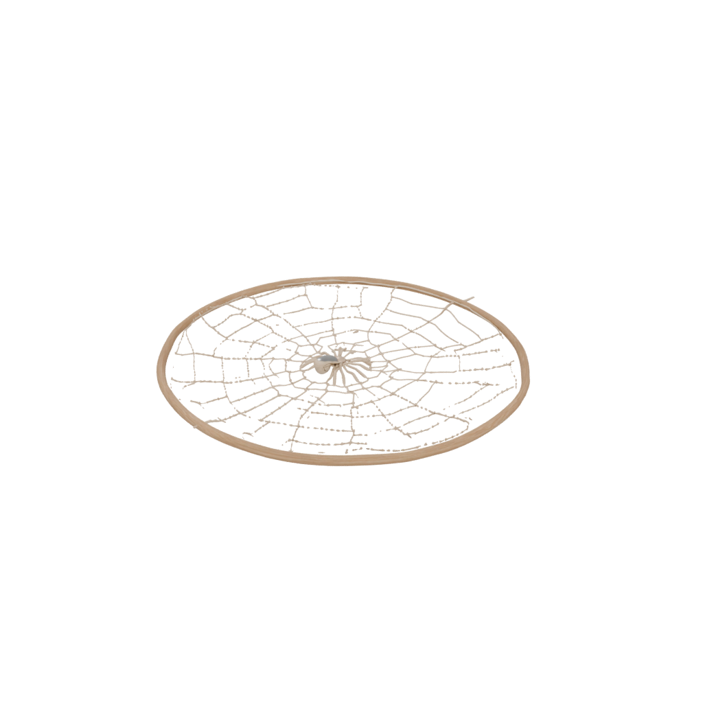 Woodgrain Modern Spider Web Wall Hanging — seasonal 3D print model, STL