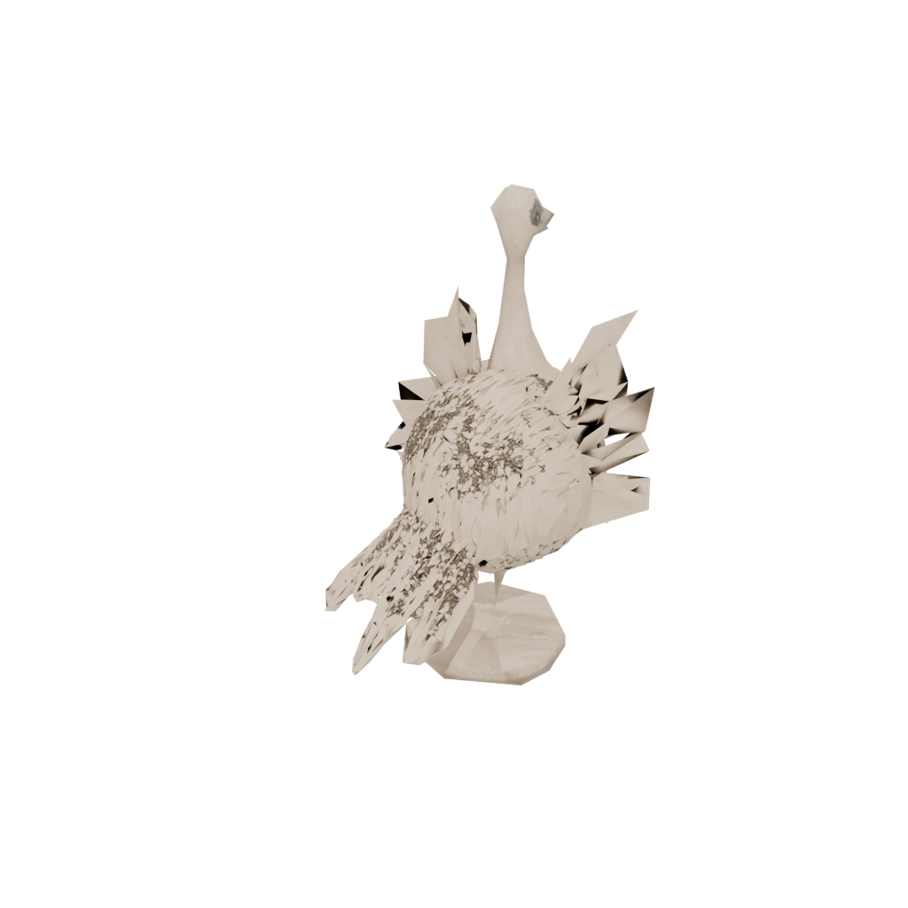 Woodgrain Modern Turkey Centerpiece Figure — seasonal 3D print model, STL