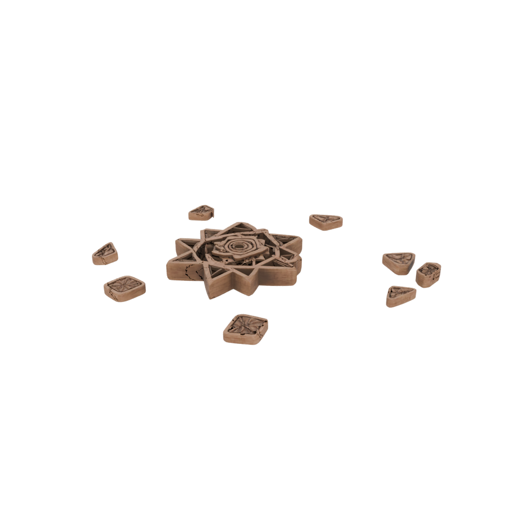 Woodgrain Rustic Dreidel Spinner — seasonal 3D print model, STL