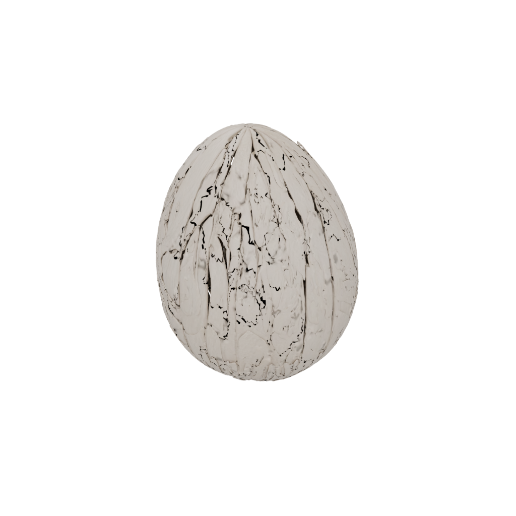 Woodgrain Rustic Easter Egg Relief — seasonal 3D print model, STL