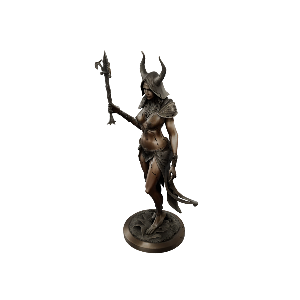Bronze Dark Sorceress — tabletop minis 3D print model, STL