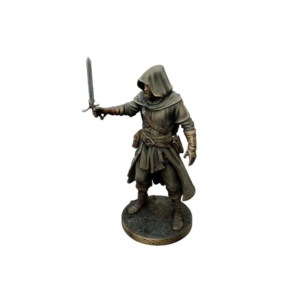 Bronze Hooded Rogue With Daggers