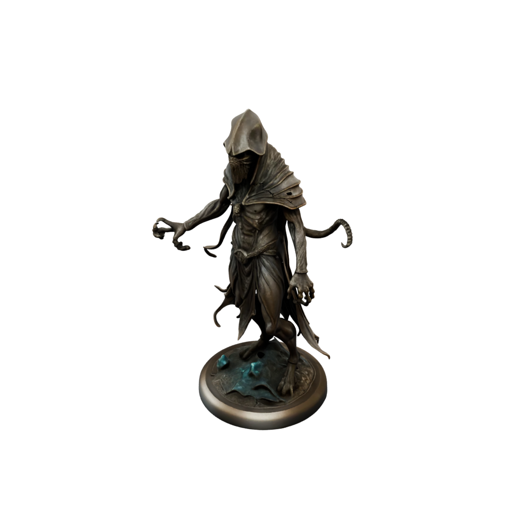 Bronze Mind-Flayer Style Aberration — tabletop minis 3D print model, STL