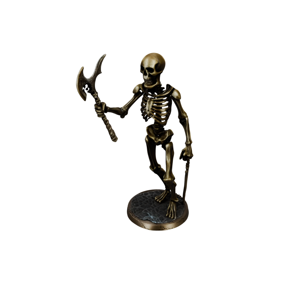 Bronze Skeleton Warrior — tabletop minis 3D print model, STL
