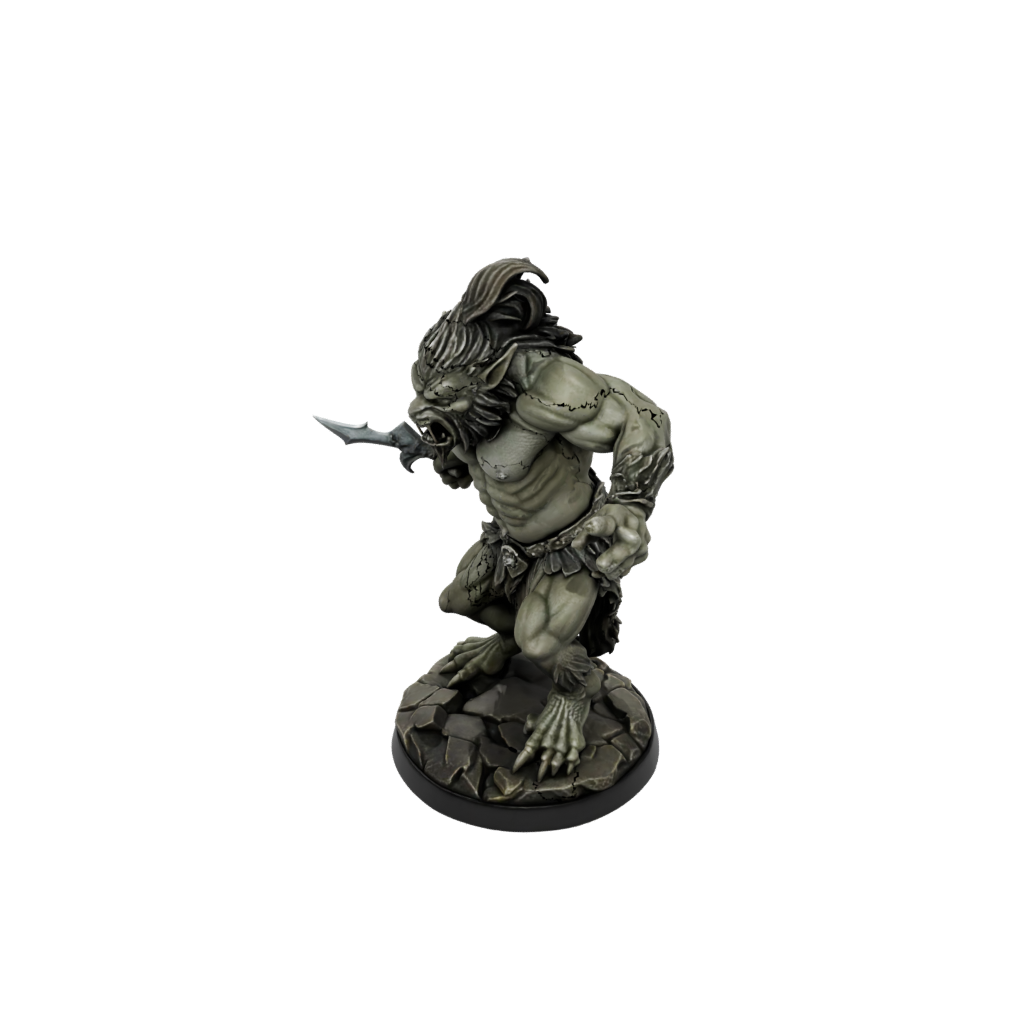 Bronze Cave Troll — tabletop minis 3D print model, STL