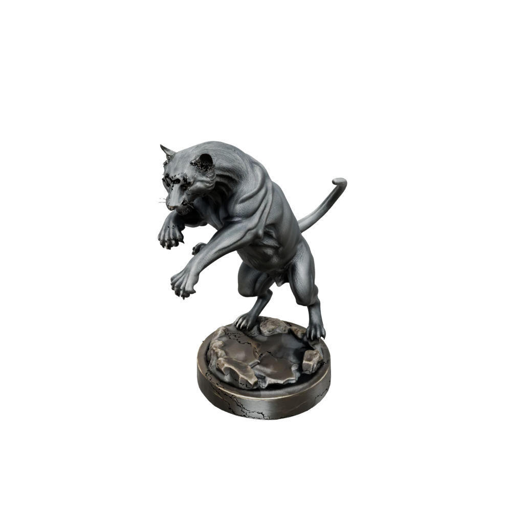 Bronze Displacer Panther — tabletop minis 3D print model, STL