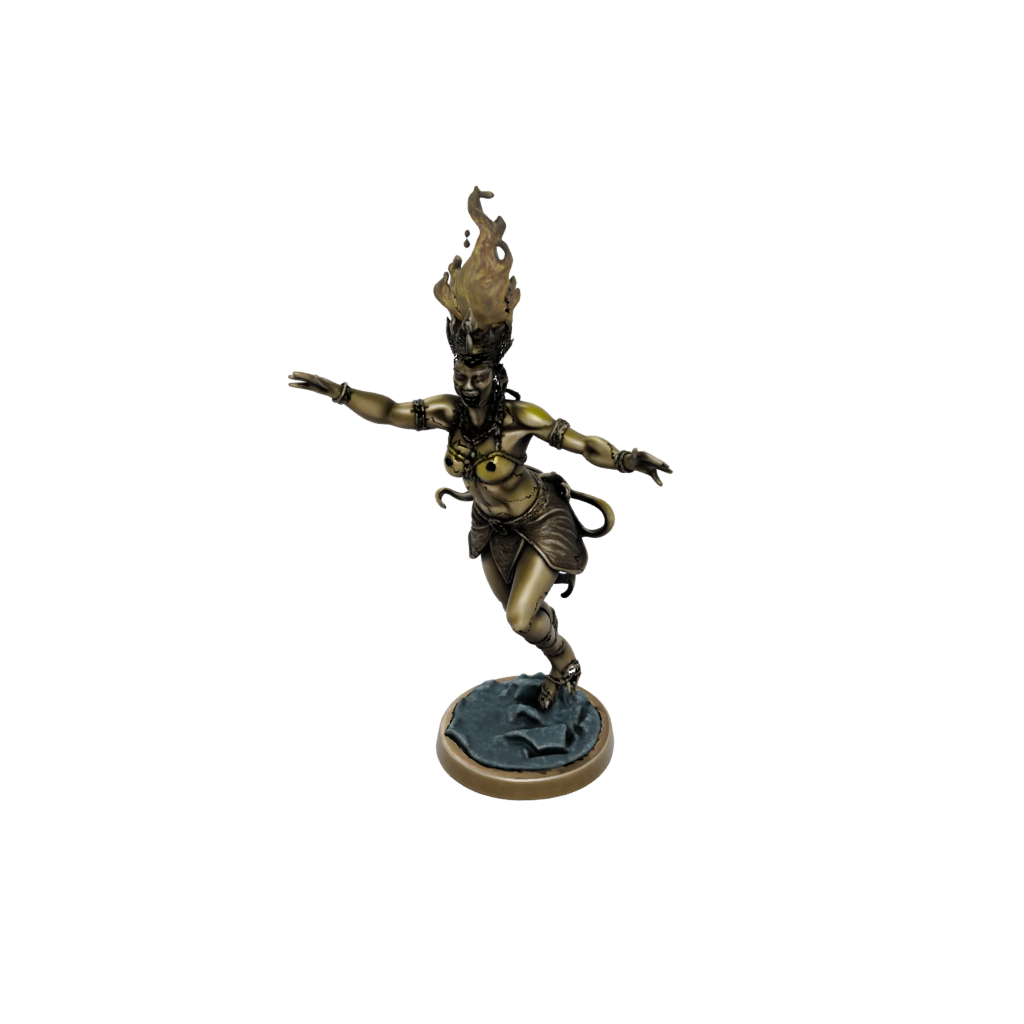 Bronze Fire Genie Efreet — tabletop minis 3D print model, STL