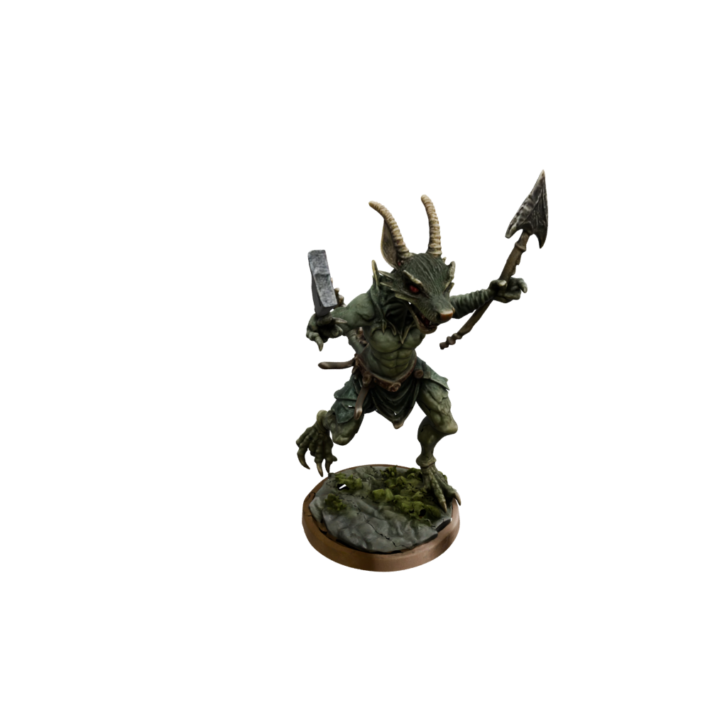 Bronze Kobold Trapsmith — tabletop minis 3D print model, STL