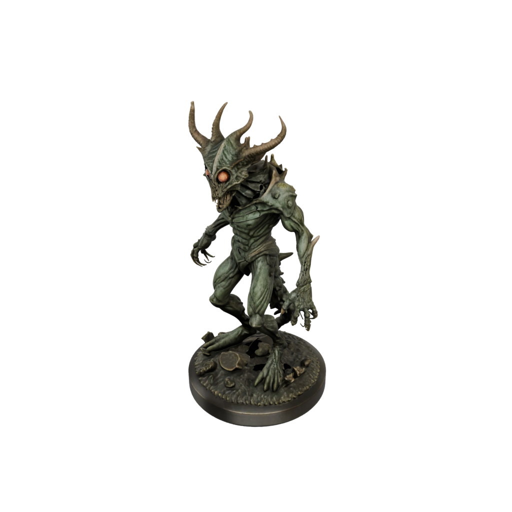 Bronze Beholder-Style Floating Eye Tyrant — tabletop minis 3D print model, STL