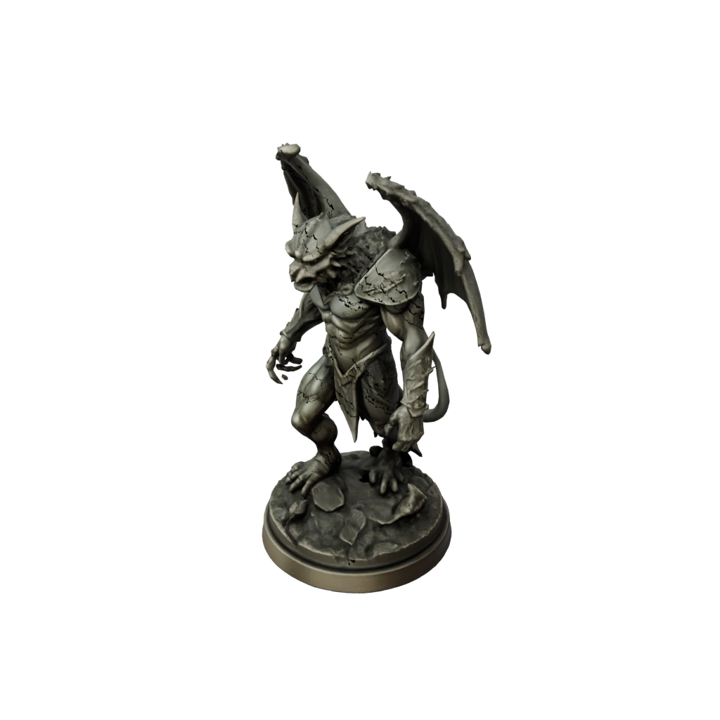 Bronze Gargoyle Sentinel — tabletop minis 3D print model, STL