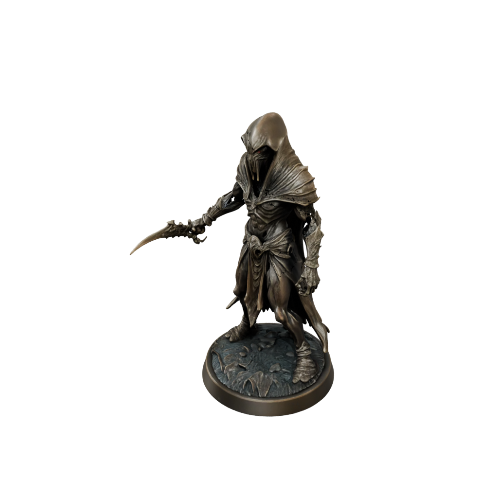 Bronze Mind-Flayer Style Aberration — tabletop minis 3D print model, STL
