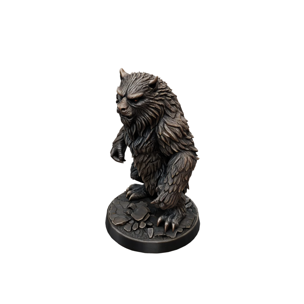 Bronze Owlbear Beast — tabletop minis 3D print model, STL
