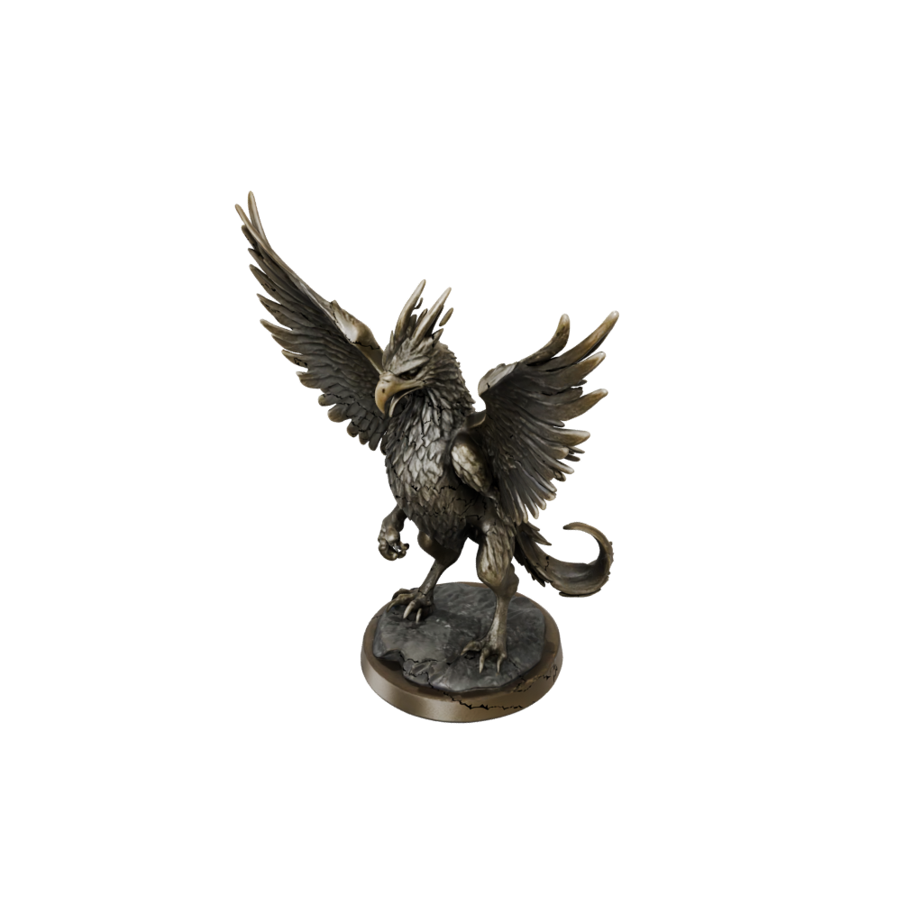 Bronze Winged Griffin — tabletop minis 3D print model, STL
