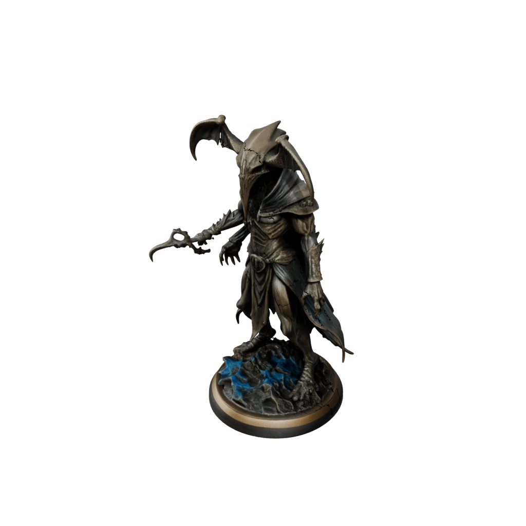 Bronze Mind-Flayer Style Aberration — tabletop minis 3D print model, STL