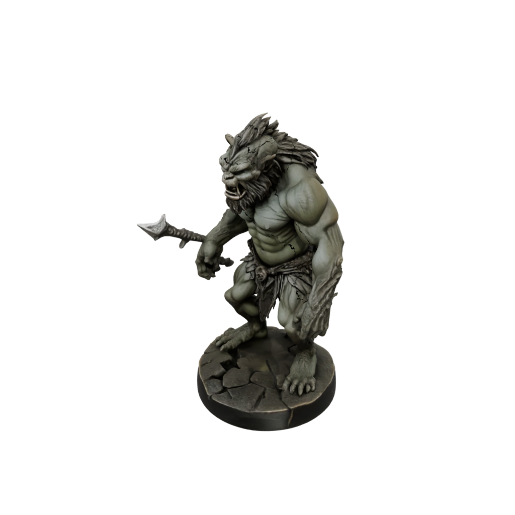 Bronze Cave Troll — tabletop minis 3D print model, STL