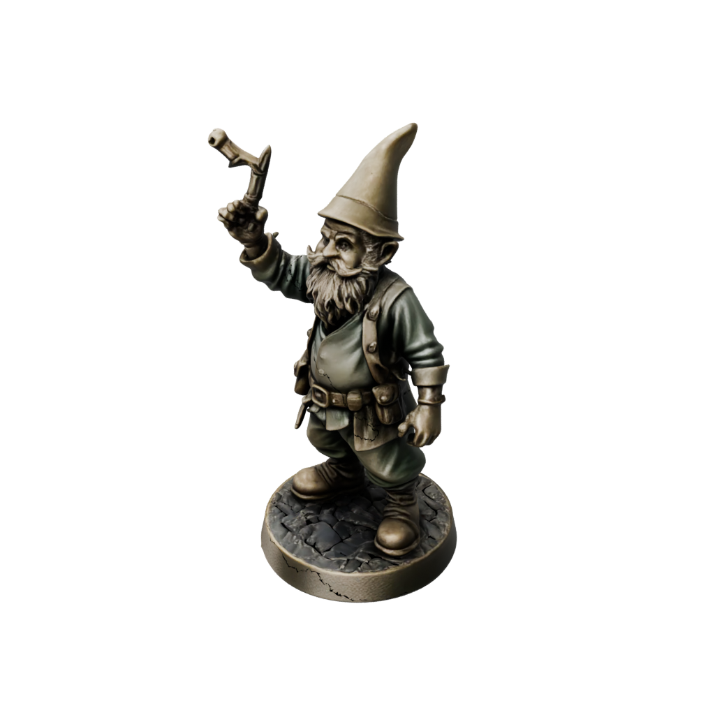 Bronze Gnome Tinkerer — tabletop minis 3D print model, STL