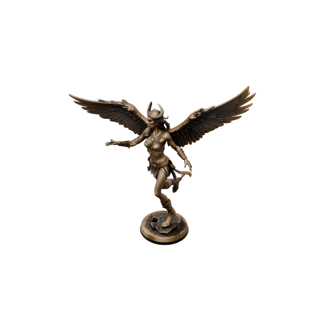 Bronze Harpy Raider — tabletop minis 3D print model, STL