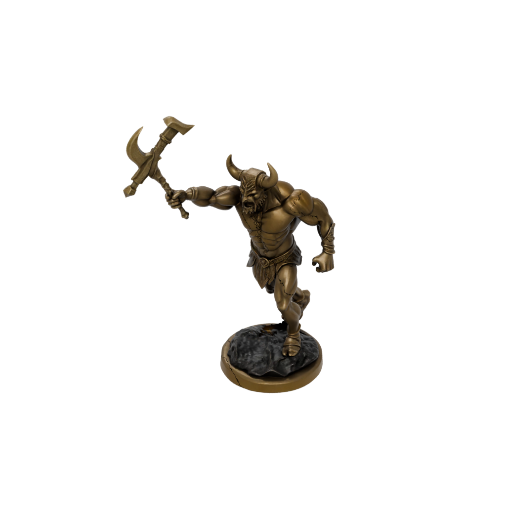 Bronze Minotaur Gladiator