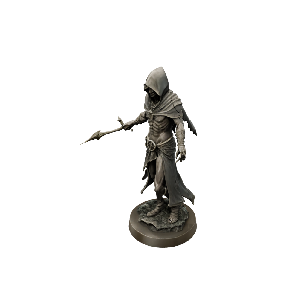 Bronze Necromancer Summoner — tabletop minis 3D print model, STL