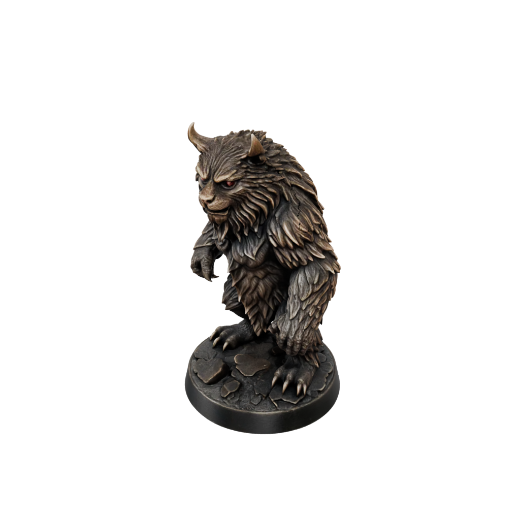 Bronze Owlbear Beast — tabletop minis 3D print model, STL