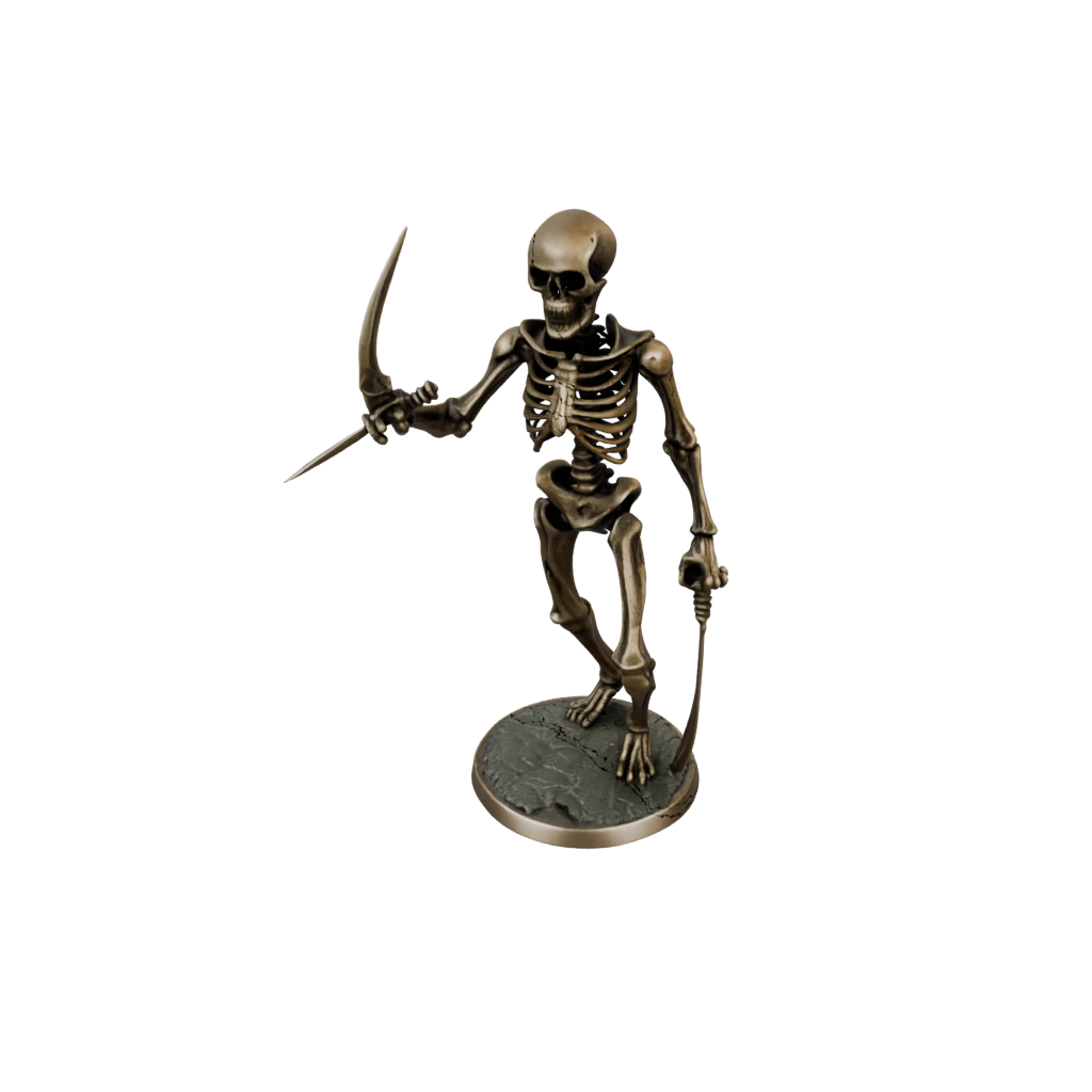 Bronze Skeleton Warrior — tabletop minis 3D print model, STL