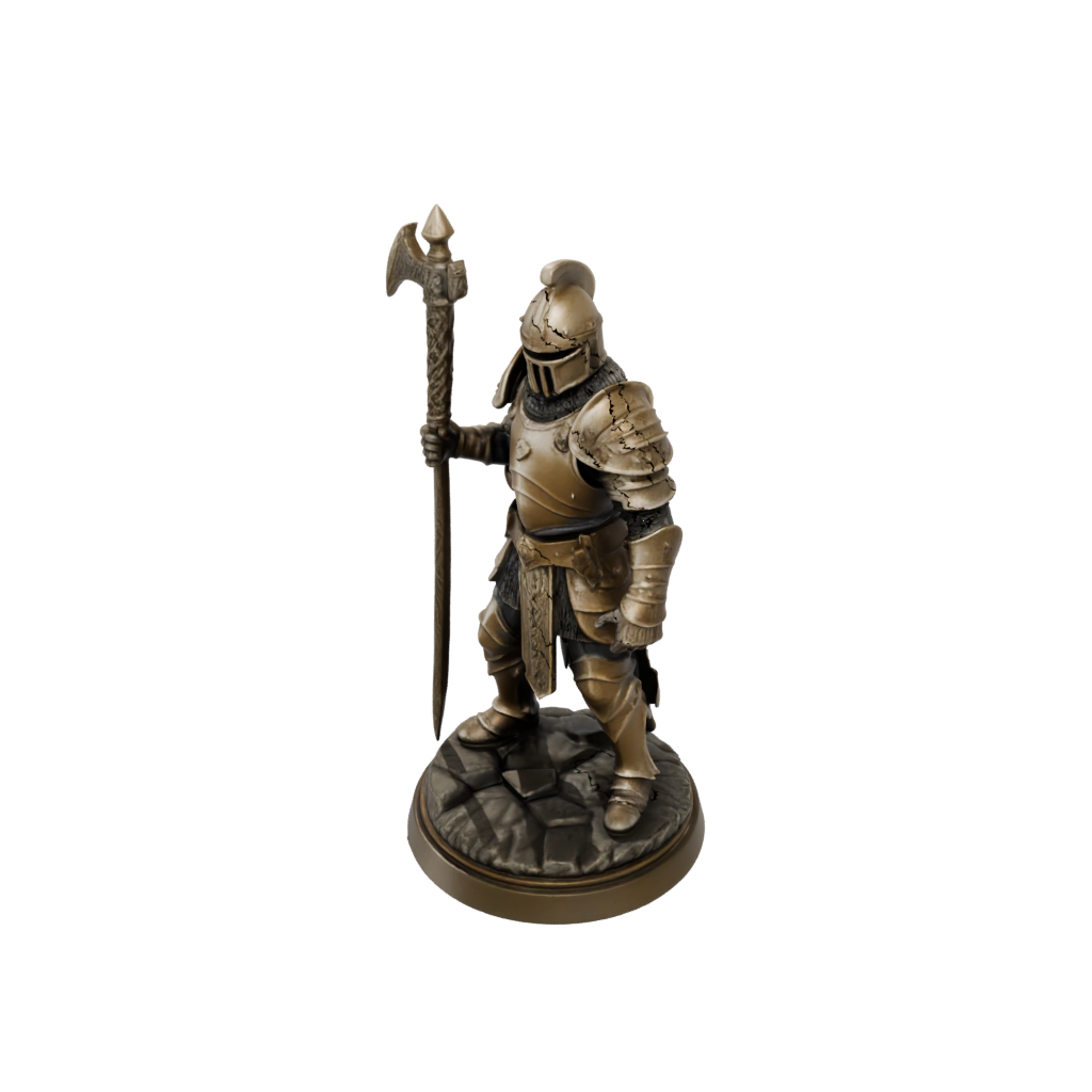 Bronze Armored Paladin With War Maul