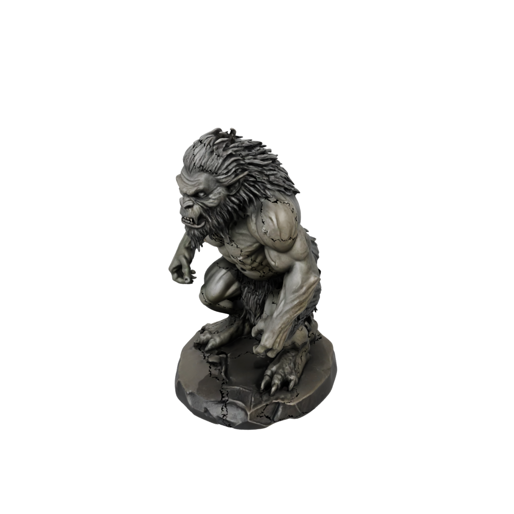 Bronze Cave Troll — tabletop minis 3D print model, STL