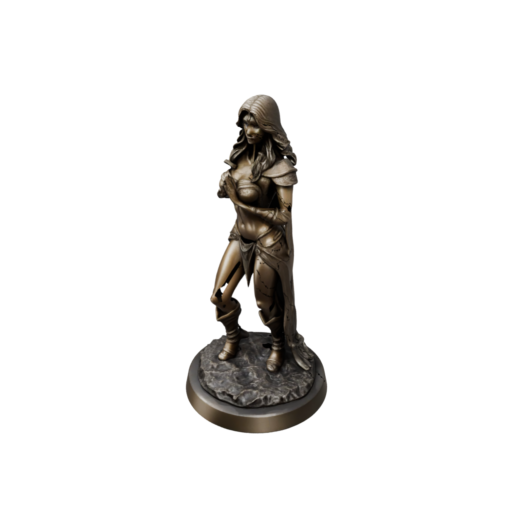 Bronze Dark Sorceress — tabletop minis 3D print model, STL