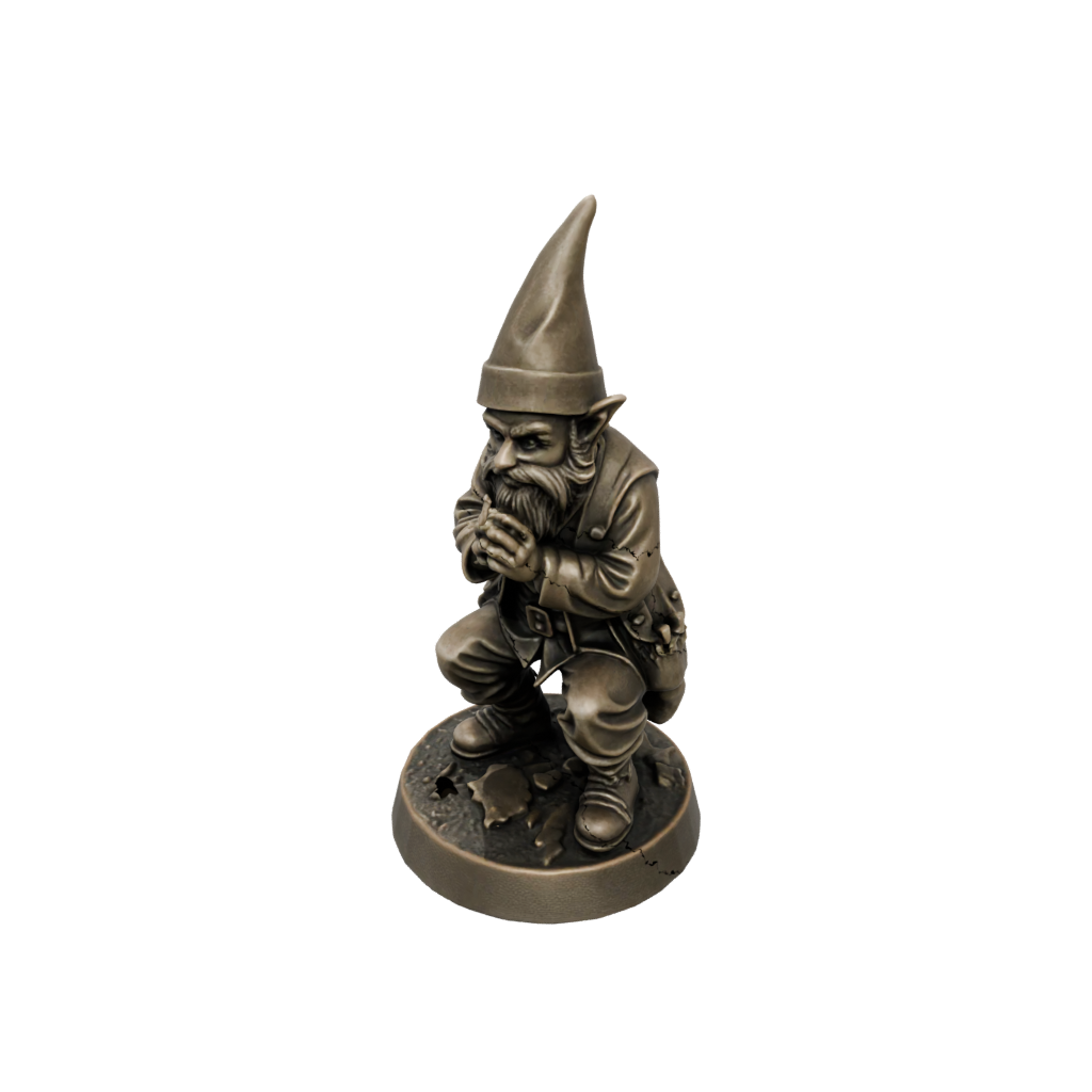 Bronze Gnome Tinkerer — tabletop minis 3D print model, STL