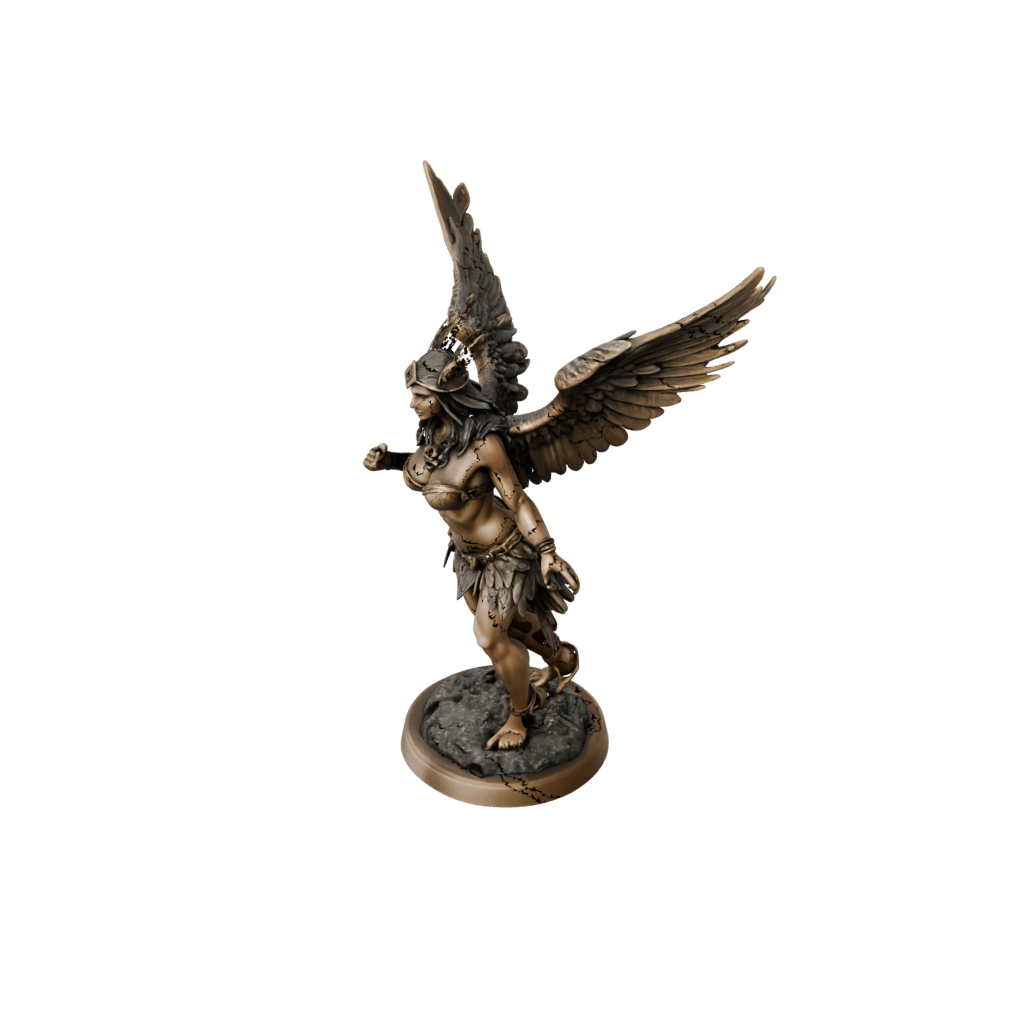 Bronze Harpy Raider — tabletop minis 3D print model, STL