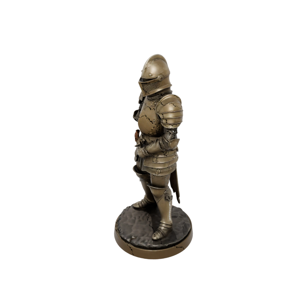 Bronze Knight In Full Plate Armor — tabletop minis 3D print model, STL