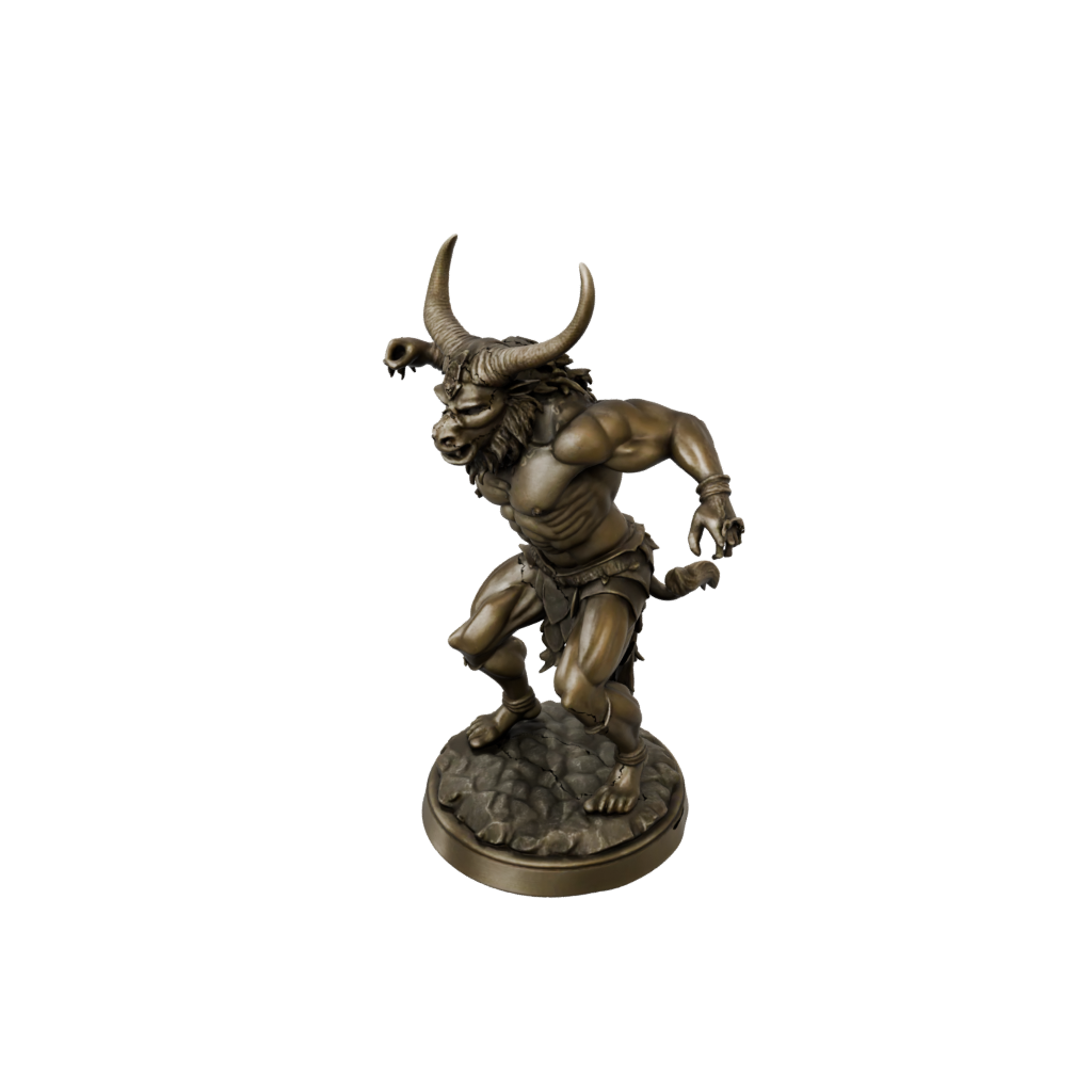 Bronze Minotaur Gladiator